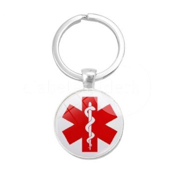 Diabetes awareness sleutelhanger met logo Esculaap