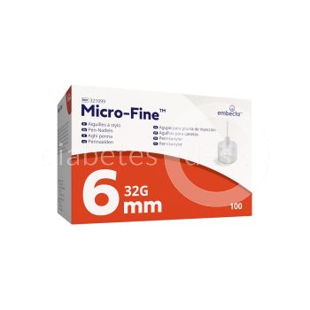 Micro-Fine pennaalden 6mm 32G 100 stuks