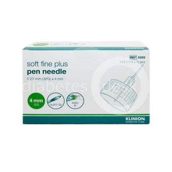 Klinion Soft Fine Plus 4 mm pennaalden 32G 110 stuks