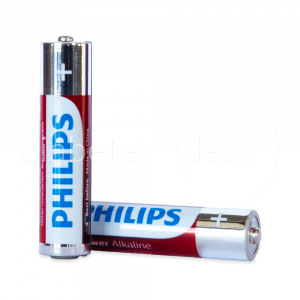 2x Philips Power Alkaline AAA batterijen