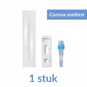Goedkoop, betrouwbaar en pijnloos testen op Corona / Covid-19 met ondiepe 2,5cm antigeen Corona Sneltest thuis, op school of op het werk. Voldoet aan RIVM eisen